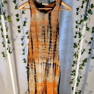 Tie-dye Print Sleeveless Dress 🤎